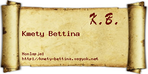 Kmety Bettina névjegykártya